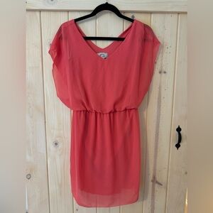 NWOT versatile flattering coral cocktail dress